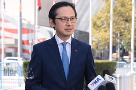 越南常驻联合国代表团团长杜雄越大使就此接受越通社记者采访 图自越通社