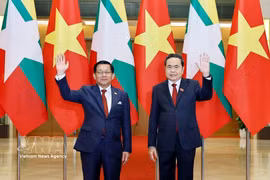 越南国会主席陈青敏会见缅甸总统敏昂莱 图自越通社