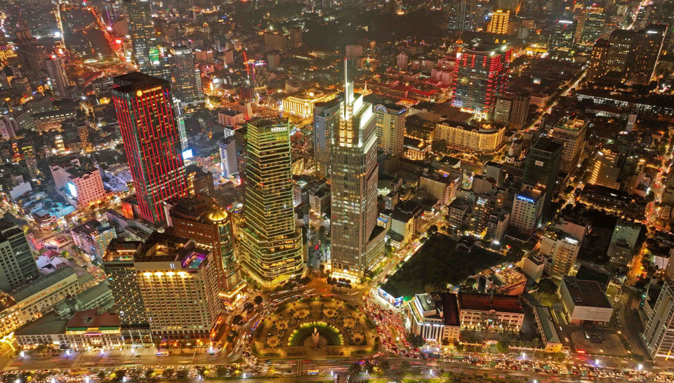 胡志明市第一郡滨义坊孙德胜街白藤码头公园区域。图自越通社