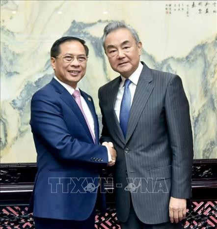 越南政府副总理兼外长裴青山同中国外交部长王毅举行会谈。图自越通社 pho-thu-tuong-bo-truong-bo-ngoai-giao-bui-thanh-son-va-uy-vien-bo-chinh-tri-bo-truong-ngoai-giao-trung-quoc-vuong-nghi-ttxvn.jpg