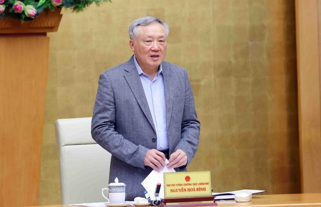 政府常务副总理阮和平发表讲话。图自越通社 pho-thu-tuong-nguyen-hoa-binh.jpg