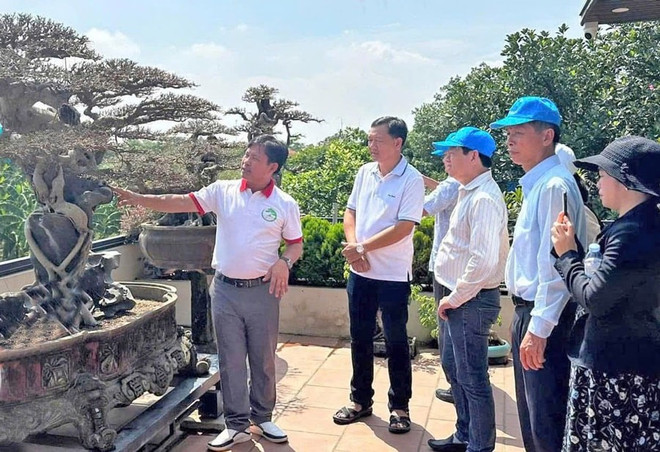 游客参观红云观赏植物村。图自hanoimoi.vn ocop.jpg