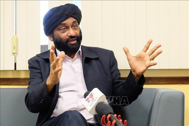 新加坡国立大学政治学系副主任比尔维尔·辛格。图自越通社 bilveer-singh-07022023.jpg