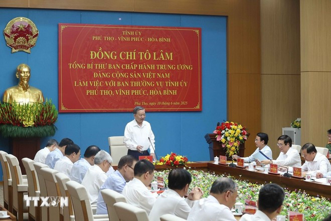 越共中央总书记苏林主持会议。图自越通社 tong-bi-thu-to-lam-4-resize.jpg
