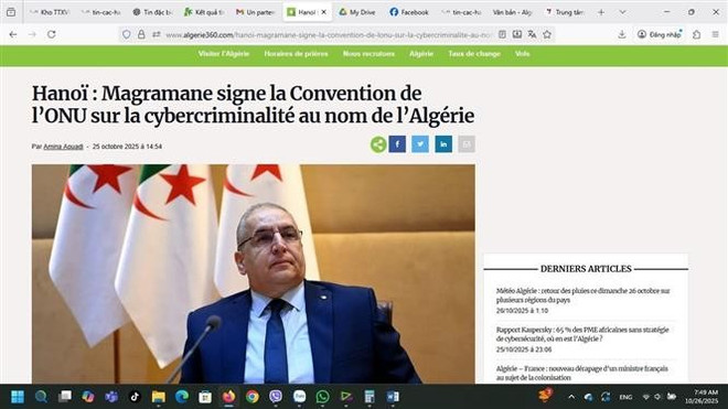 阿尔及利亚新闻网Algerie360也发表文章。图自越通社 vna-potal-bao-algeria-cong-uoc-ha-noi-buoc-tien-lich-su-trong-hop-tac-quoc-te-ve-an-ninh-so-8364622.jpg
