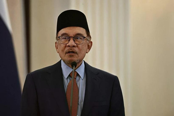 马来西亚总理兼财政部部长安华·易卜拉欣。图自AFP/越通社 thu-tuong-malaysia-anwar-ibrahim-8752.jpg