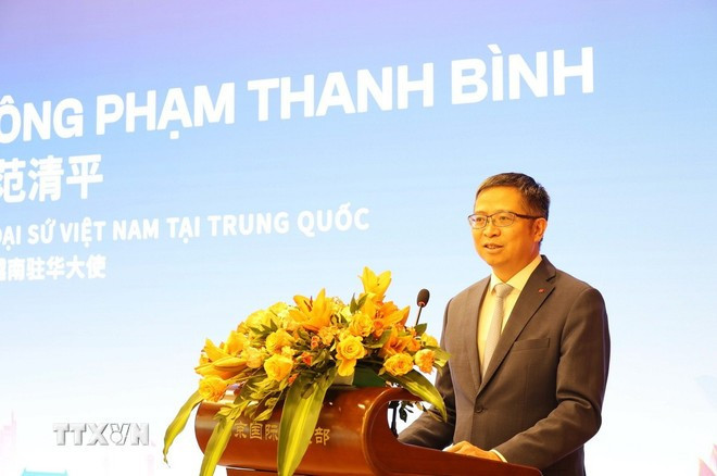 越南驻华大使范青平发表讲话。图自越通社 pham-thanh-binh-resize.jpg