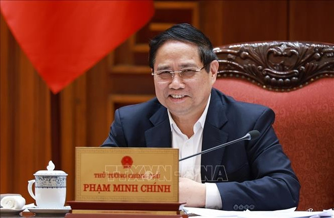 政府总理范明政发表讲话。图自越通社 hinh-anh-5.jpg