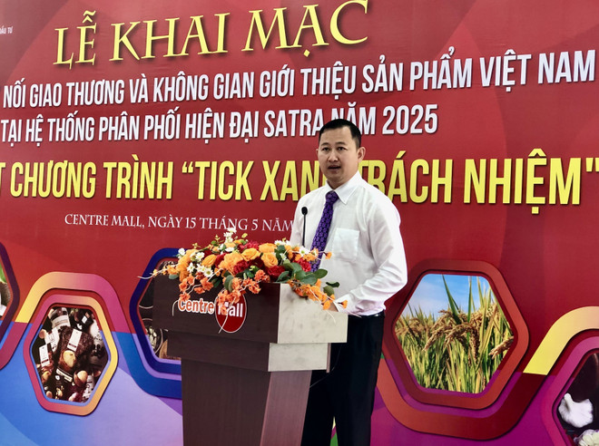 ITPC主任陈富吕发表讲话。图自越通社 vna-potal-khai-mac-chuoi-su-kien-ket-noi-hang-viet-vao-kenh-phan-phoi-hien-dai-tp-ho-chi-minh-8033537.jpg