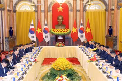 越共中央总书记、国家主席苏林与韩国总统李在明举行会谈