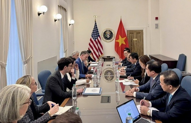 越美双边对等贸易协定第二轮谈判在美国首都华盛顿哥伦比亚特区举行。图自越通社 dam-phan-viet-nam-hoa-ky-2.jpg