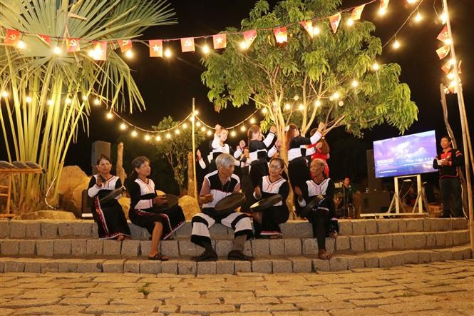 埃地族传统文艺表演。图自越通社