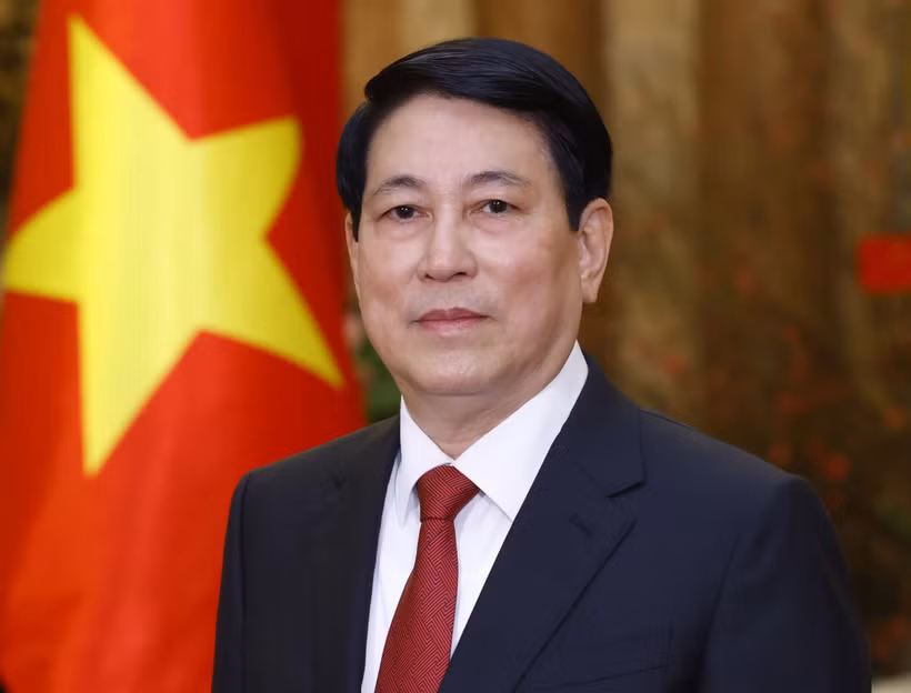 越南国家主席梁强。图自越通社