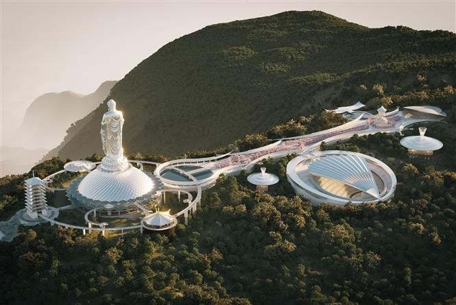 庵仙信仰旅游与历史遗迹综合区项目效果图。图自越通社