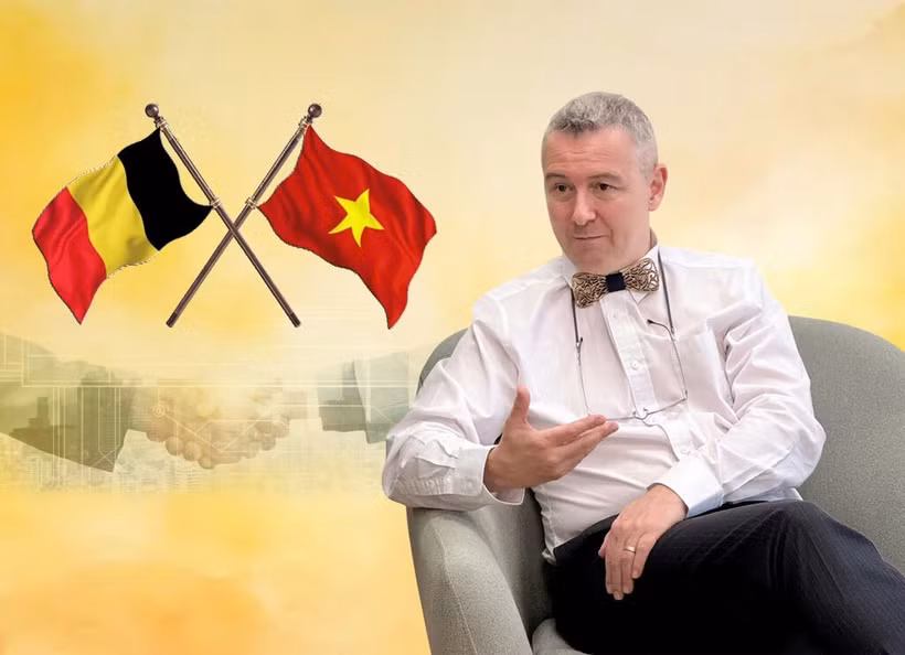 比利时驻越南大使卡尔·范登博舍。图自越通社