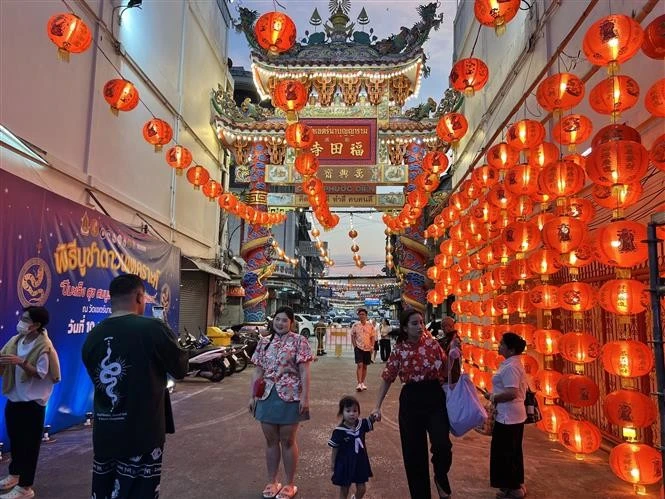 位于泰国尖竹汶府的一座古老越南宝塔——福田寺。图自越通社