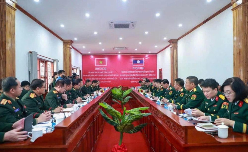越老国防部第五次防务政策对话在老挝举行。图自越通社