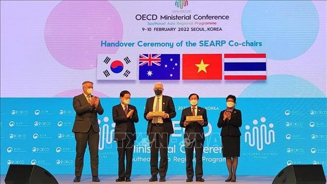 越南担任经济合作与发展组织（OECD）东南亚项目（SEARP）联席主席任期（2022-2025年）。图自越通社