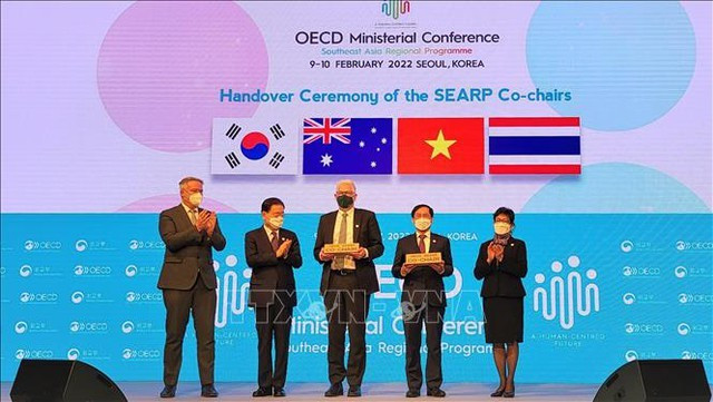 越南担任经济合作与发展组织（OECD）东南亚项目（SEARP）联席主席任期（2022-2025年）。图自越通社
