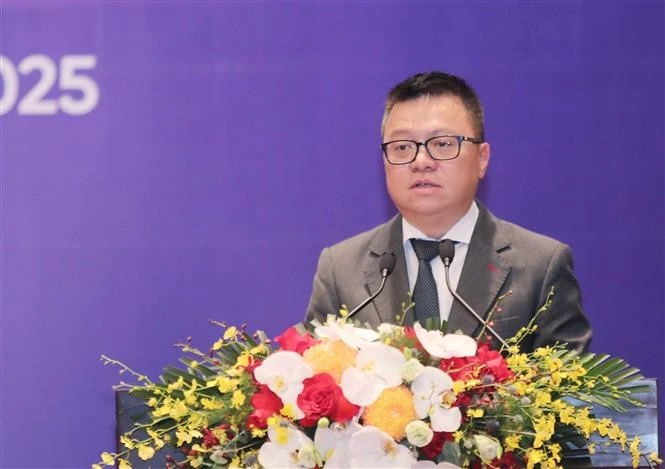 越南记者协会主席、2025年全国新闻节指导委员会主席黎国明致闭幕辞。图自越通社