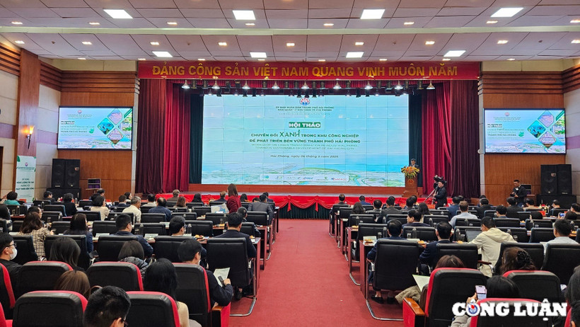 2025年3月底举办的“海防市引领绿色转型与可持续发展”研讨会。图自《公论报》