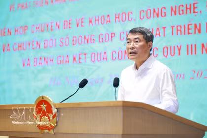 越南政府总理黎明兴在会上发表讲话。图自越通社