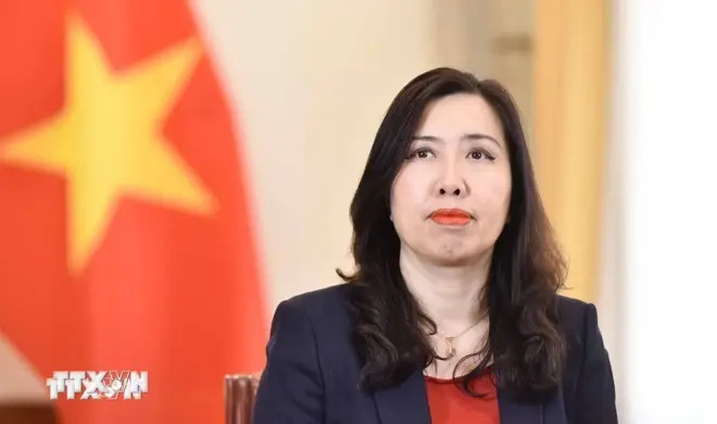越南外交部副部长黎氏秋姮。图自越通社 thu-hang-8472.jpg