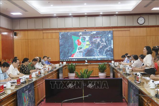 越南外交部国家边界委员会与谅山省人民委员会举行了工作会议。图自越通社 uuid=9183BE14-CD07-4B7C-BE85-3D57999CFE1C&library=1&type=1&mode=1&loc=true&cap=true.jpg