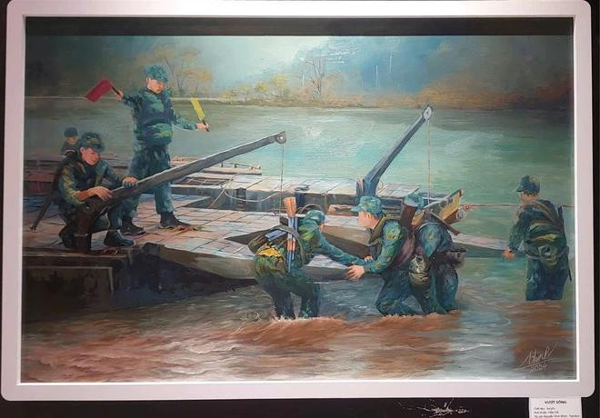 阮永明作者的作品《渡河》。Vietnam+ 5.webp