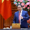 越南政府总理范明政与能源安全保障工作组举行能源安全工作会议。图自越通社
