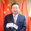 RCEP产业合作委员会主席许宁宁接受越通社记者采访。图自越通社