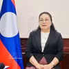 老挝人民民主共和国驻越南特命全权大使坎葆·恩塔万接受越南通讯社记者的采访。图自越通社