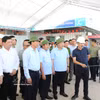 越南政府常务副总理范家足率领的政府工作代表团赴北宁省，检查嘉平国际机场项目及相关项目的实施情况。图自越通社