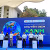 2025年地球小时活动于3月22日在河内还剑湖畔步行街区举行。图自Vietnam+