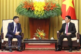 国家主席梁强会见蒙古国最高法院院长甘佐里格·丹丁