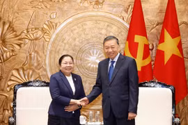 越共中央总书记、国家主席苏林会见老挝人民革命党中央组织部部长西赛