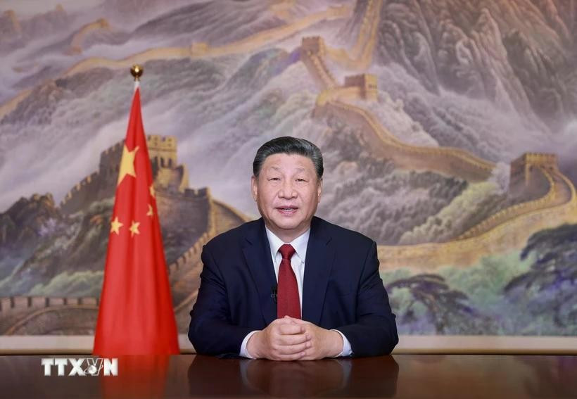 越共中央总书记苏林和中共中央总书记、国家主席习近平。图自越通社