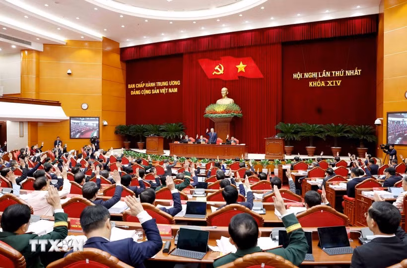 越共第十四届中央书记处成员名单发布。图自越通社