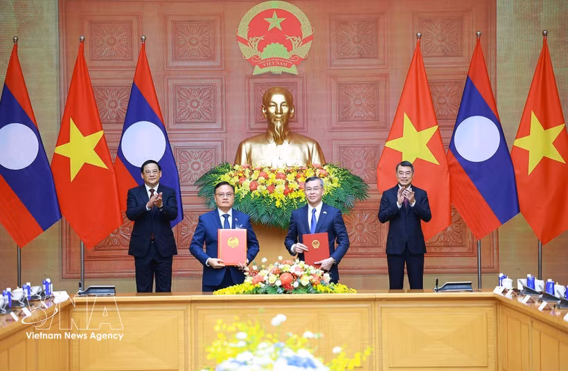 越南与老挝签署2026-2030年阶段提升财务管理能力合作协议。图自越通社