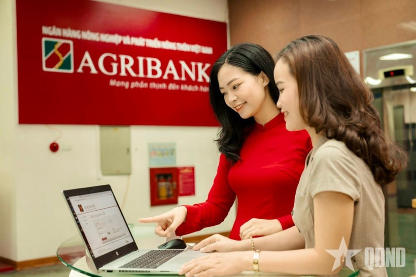越南农业与农村发展银行（Agribank）工作人员引导客户在数字化渠道进行安全交易。图自人民军报