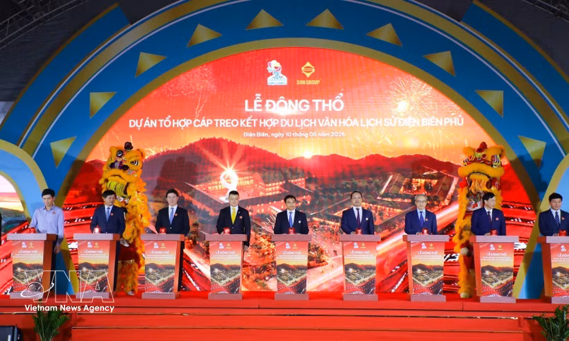 奠边府历史文化旅游综合缆车项目正式启动。图自越通社