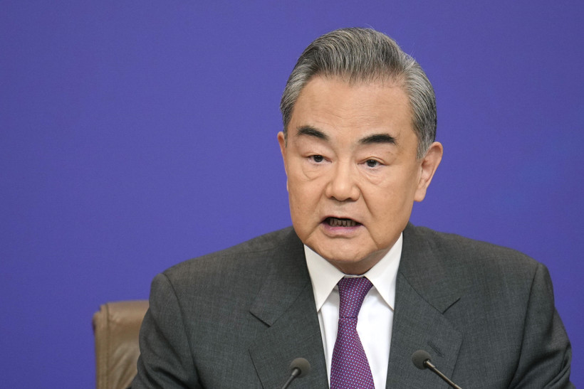 中国外长王毅。图自共同社/越通社