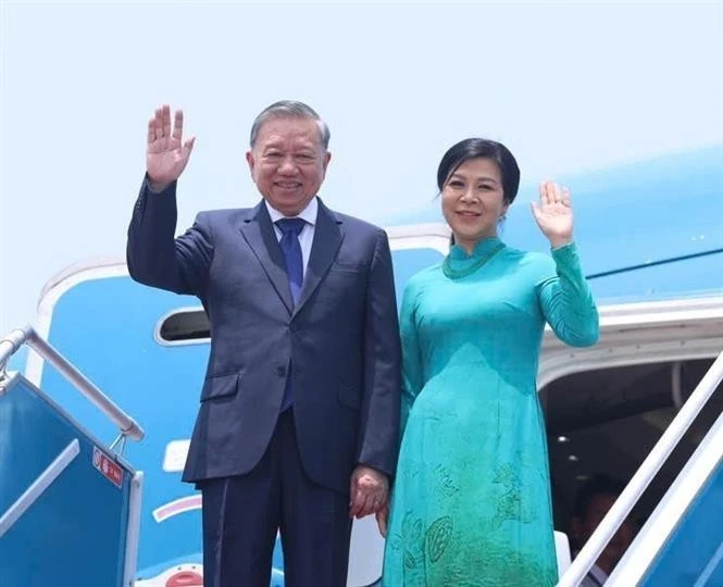 越共中央总书记苏林启程对哈萨克斯坦、阿塞拜疆、白俄罗斯进行国事访问并对俄罗斯进行正式访问。图自越通社