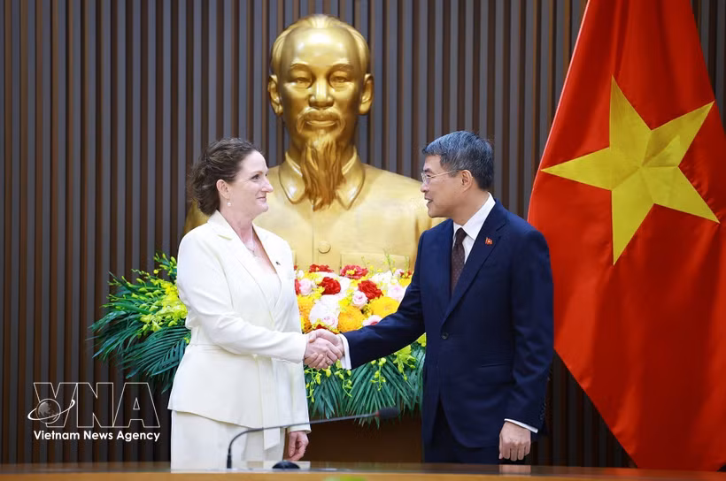 越南政府总理黎明兴会见新西兰驻越大使。图自越通社