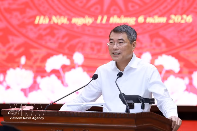 越南政府总理黎明兴发表讲话。图自越通社