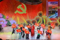 活动上的一个文艺节目。图自越通社