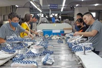 鞋类是越南的主要出口产品之一。图自越通社