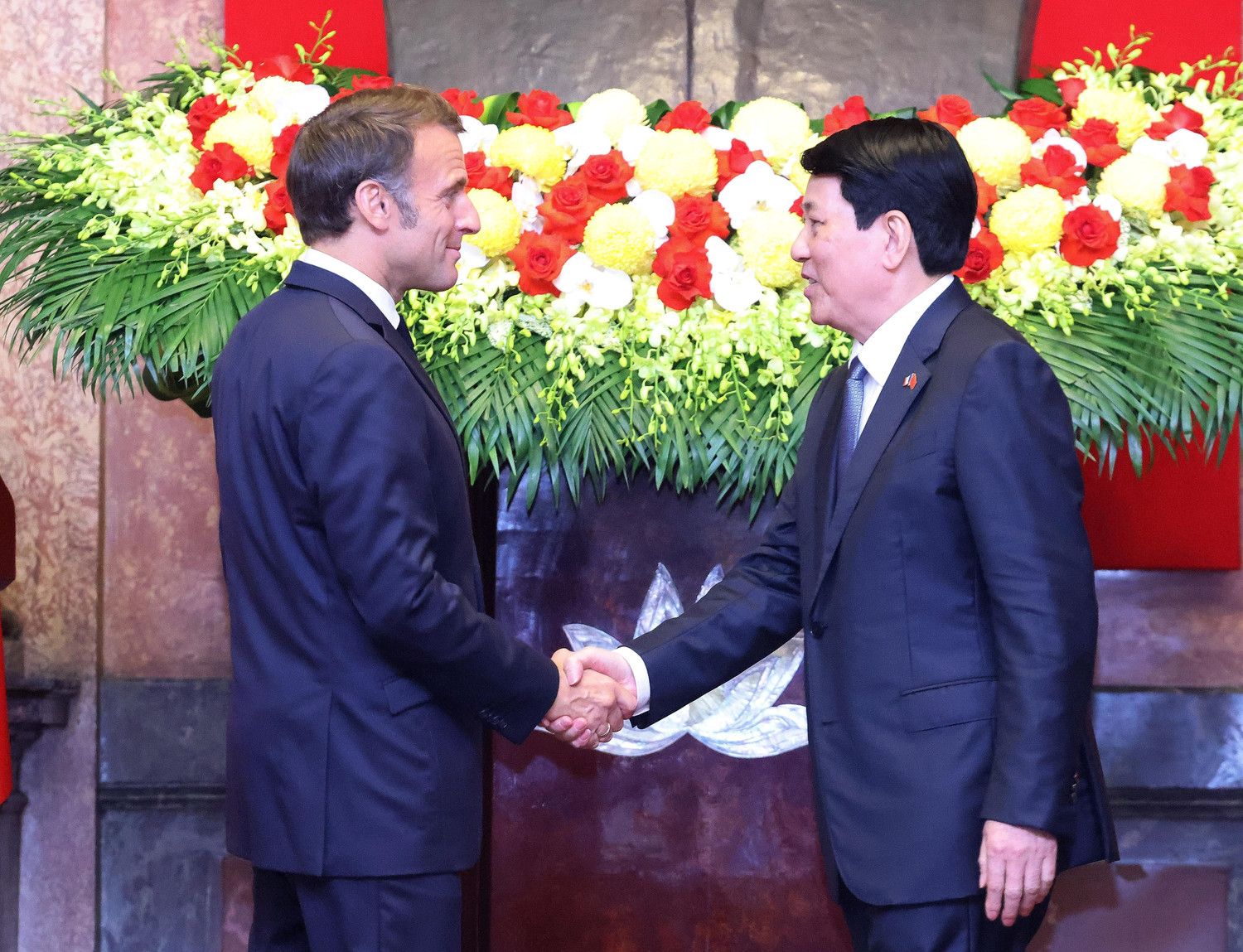 越南国家主席梁强与法国总统马克龙共同会见记者 | Vietnam+ (VietnamPlus)