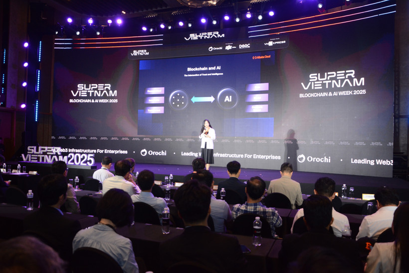2025年越南区块链技术和人工智能周场景。图自越通社