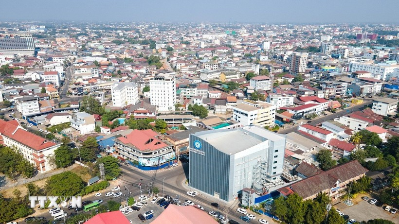 老挝首都万象的一角。图自越通社
